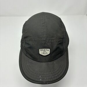 Smith Optics Mens Black 5 Panel Camper Hat Adjustable Strapback Gorpcore Hat